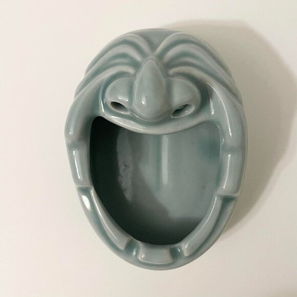 Vintage Glazed Happy Face Open Mouth Ashtray - Picture 2 of 11